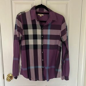 Burberry signature Check Shirt in purple